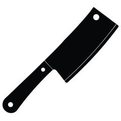Cleaver Silhouette Vector – Butcher Knife and Kitchen Tool Illustration