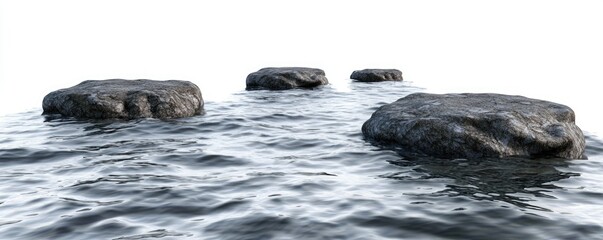 Fototapeta premium Rocks in Water (1)