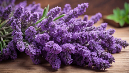 Obraz premium Vibrant Purple Lavender Flowers in Full Bloom, Adding Color to Any Garden