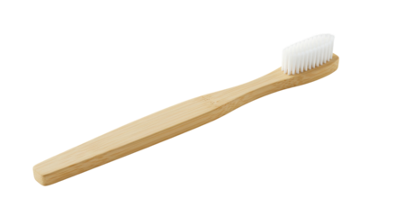 Natural toothbrush isolated on white background