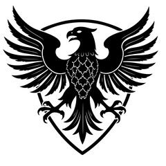 Obraz premium eagle symbol vector, bird, eagle, vector, flying, silhouette, animal, wing, illustration, wings, tattoo, nature, black, fly, wildlife, symbol, flight, design, hawk, birds, feather, falcon, tribal, dov