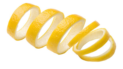 Lemon peel isolated on transparent background