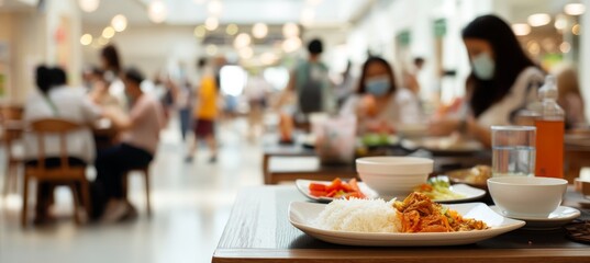 Savory Rice Dishes: Restaurant Food, Asian Cuisine, Delicious Meal, Tasty Dinner, Quick Lunch, Food Court,  White Rice,  Stir-fried Dishes