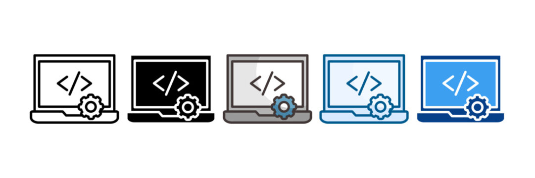 Coding Icon Set Multiple Style Collection