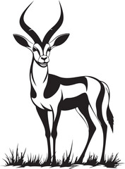 silhouette of a antelope