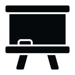 Simple Whiteboard glyph icon. The icon can be used for websites, print templates, presentation templates, illustrations, etc	
