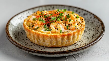 kani miso tartlet creamy crab filling
