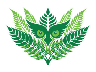 Obraz premium Green leaf vector illustration shows a natural green leaf design, a symbol of plant and nature