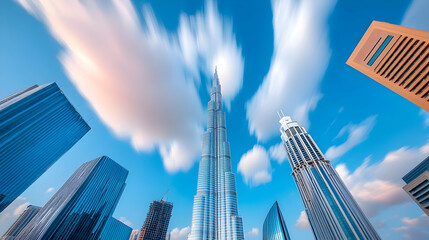 Dubai Skyline Highway: Modern City Landscape