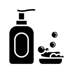 Body wash icon on white background