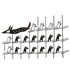 Mystical wolf silhouette designs in nature scenes with spiritual, emotional and tribal elements vector illustration
