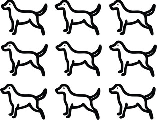 Mystical wolf silhouette designs in nature scenes with spiritual, emotional and tribal elements vector illustration
