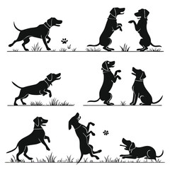 Mystical wolf silhouette designs in nature scenes with spiritual, emotional and tribal elements vector illustration
