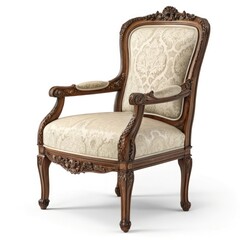 antique armchair isolated on white background