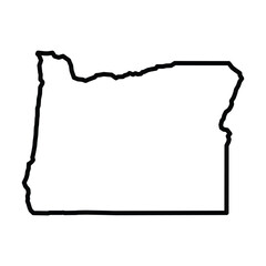 Oregon State Outline Vector Map