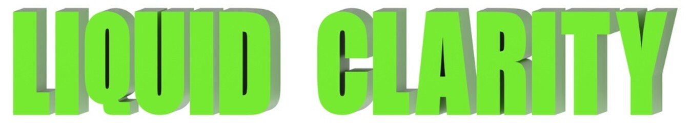 Liquid Clarity - 3d text , 3d render