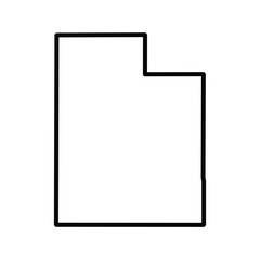 Utah State Outline Vector Map