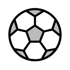 Obraz premium Classic soccer ball icon in black and white