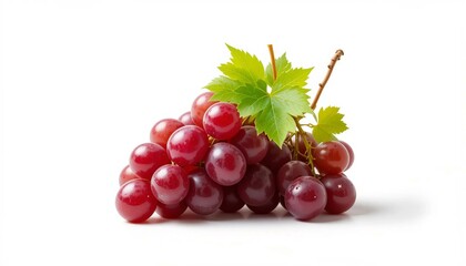 Fototapeta premium red grapes isolated on white background