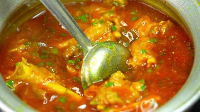 Mutton Bone Marrow Curry (Nalli Nihari) &ndash; A rich, slow-cooked Indian dish with tender meat and flavorful marrow in a spiced gravy. A famous Mughlai delicacy enjoyed in restaurants and home kitchens.