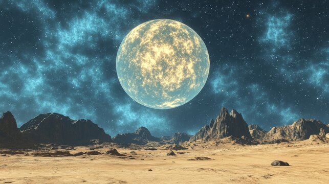 Probing the secretive gloom of a mountain range under the celestial canvas