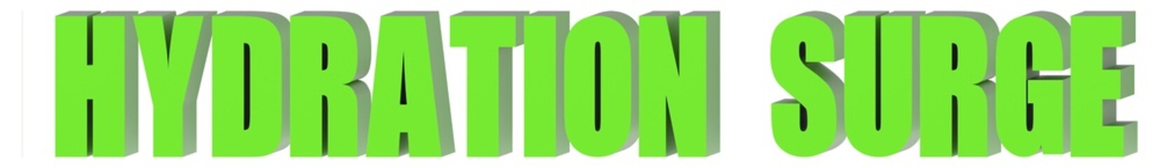 Hydration Surge - 3d text , 3d render
