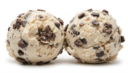 Obraz premium Melting Vanilla Ice Cream with Dark Chocolate Pieces