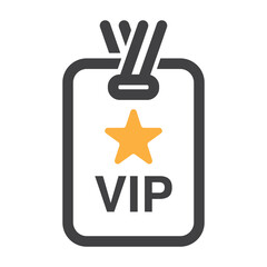 Premium ID Badge Icon – VIP Access and Membership Tag Vector Illustration.