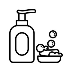 Body wash icon on white background