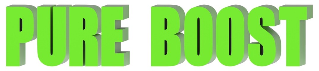 Pure Boost - 3d text , 3d render