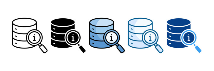 Big Data Icon Set Multiple Style Collection