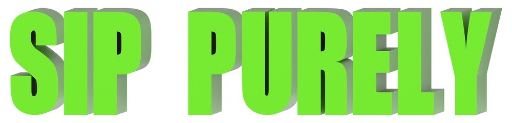Sip Purely - 3d text , 3d render