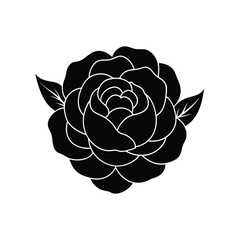 hand drawn peony logo organic skincare vector art silhouette