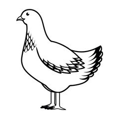 Obraz premium A clean-black-outline-illustration-of-a-standing 