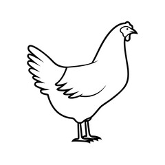 Obraz premium A clean-black-outline-illustration-of-a-standing 