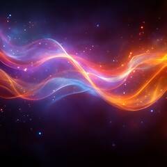 Fototapeta premium Abstract energy waves, swirling in vibrant colors