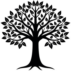 Obraz premium stem-tree-vector-silhouette 