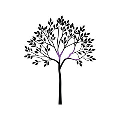 Fototapeta premium Tree-silhouette-beautiful 