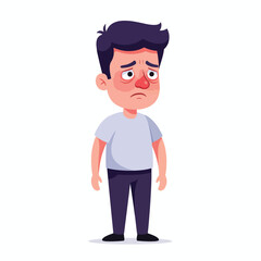 Sick Person Character Full Body