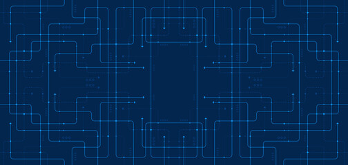 Digital technology background. Concept with technology line. Circuit board background technology