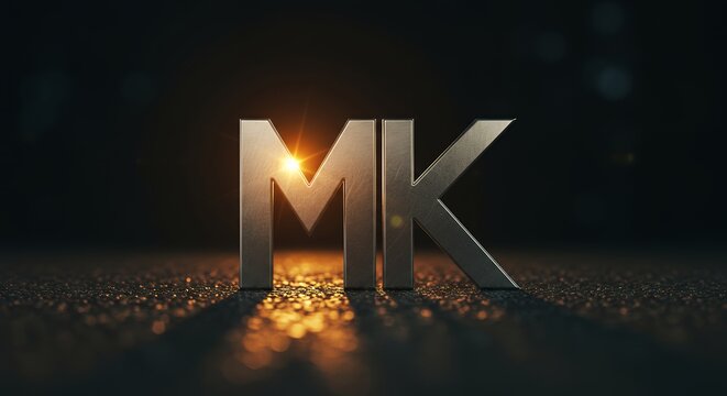 Mk Metallic Letters 3d Rendering