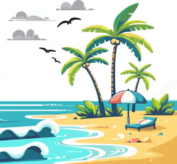 Peaceful Tropical Beach vector