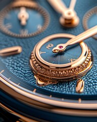Obraz premium Elegant close-up of a luxury watch face.