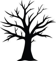 Dead tree silhouette