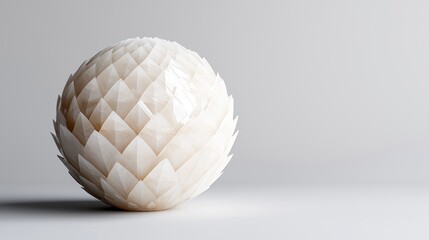 white sphere on black background