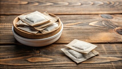 Snus pads on a wooden table, food, snus,  food,snus, snuff, pad