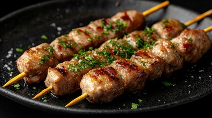 Delicious grilled skewers