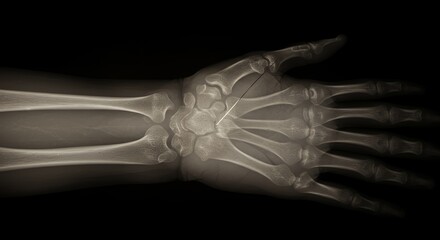 Naklejka premium Hand X-ray with Needle
