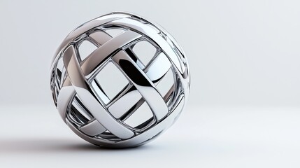metal ball on white background