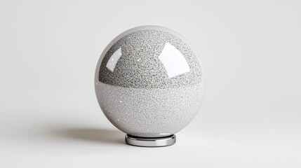 glass sphere on white background